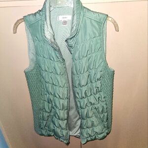 Christopher and Banks Vest.  Beautiful Green. NWOT. Size XL.  Zips up front.